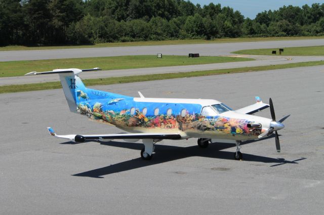 Pilatus PC-12 (N123CF) - Nice ocean scene wrap!