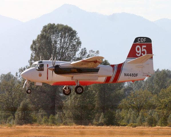 MARSH Turbo Tracker (N448DF) - KRDD - Redding based Tanker 95 about to touch down Redding during the Boles Fire 2014.