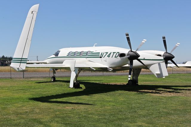 Raytheon Starship (N74TD) - Beechcraft Starship at the Evergreen Aviation Museum. One of only a few preserved. Beech bought them back and destroied them.