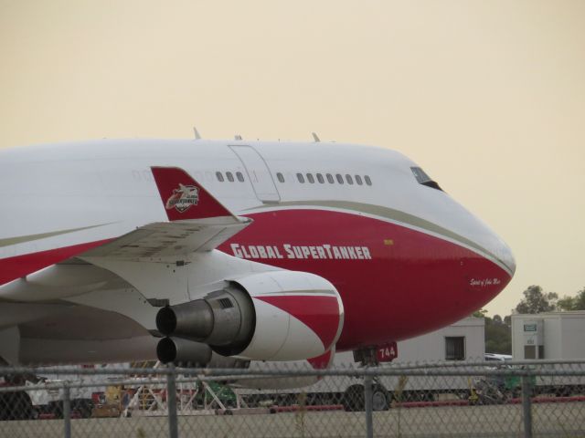 Boeing 747-400 (N744ST) - GST 944 at Sacramento McClellan Airport. 