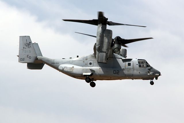 Bell V-22 Osprey (16-7915) - Landing runway 31 - 7th June 2014 - Serial EG - 02