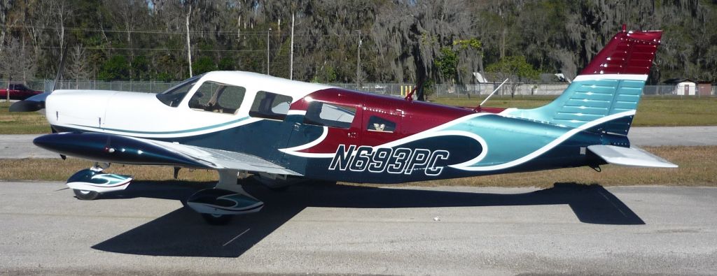 Piper Saratoga (N693PC) - Right after the new paint and interior were added in Dec 2012