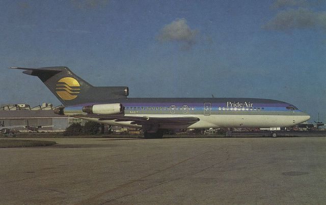 BOEING 727-200 (N4617) - scanned from postcardbr /pride air