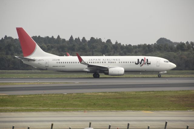 Boeing 737-800 (JA317J) - Departure at NRT Airport Runway 16L on 2011/11/3
