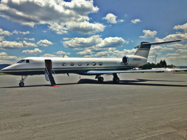 Gulfstream Aerospace Gulfstream V (N501CV) - GV parked on the ramp @ RDG