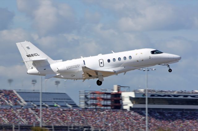 Cessna Citation Sovereign (N681CL) - A Cessna Citation Latitude taking-off from Daytona Beach International Airport.