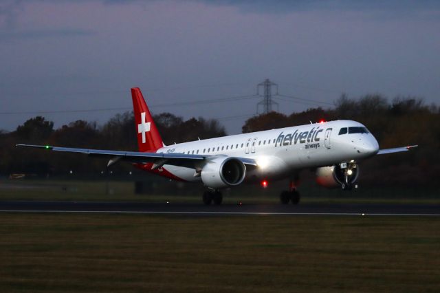 EMBRAER ERJ-190-400 (HB-AZK) - SWR390 arriving from ZRH in the early morning light. 