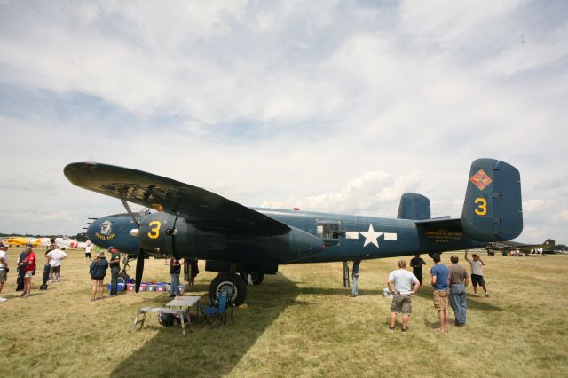 North American TB-25 Mitchell (N9643C) - To see more photos from the 2013 EAA Airventure, click here- a rel=nofollow href=http://www.facebook.com/media/set/?set=a.10153121083865078.1073741840.283142505077&type=1&l=dc84cd9463https://www.facebook.com/media/set/?set=a.10153121083865078.1073741840.283142505077&type=1&l=dc84cd9463/a