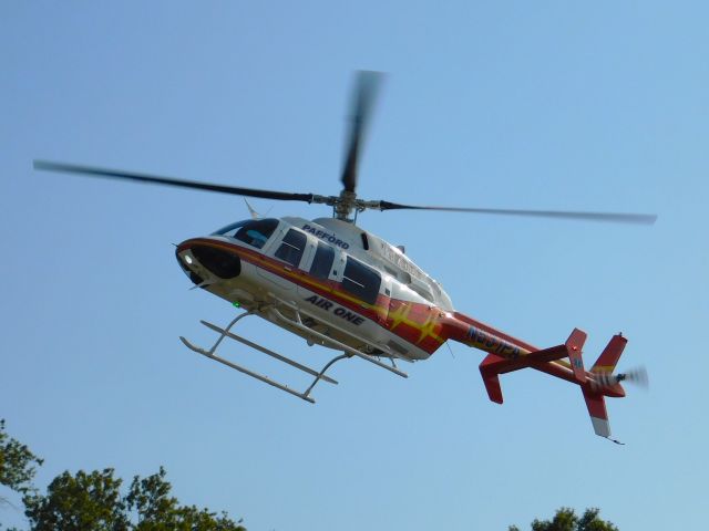 Bell 407 (N531PA) - Pafford Air One's brand-new helicopter on approach to Bolivar Medical Center