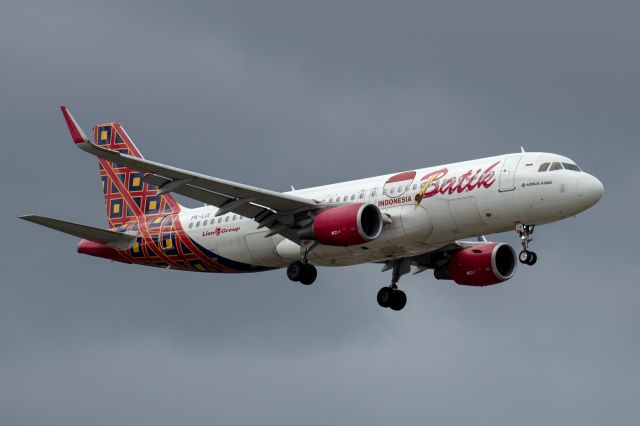 Airbus A320 (PK-LUI) - A320-216 cn 7289. Batik Air PK-LUI final rwy 21 YPPH 15 April 2023