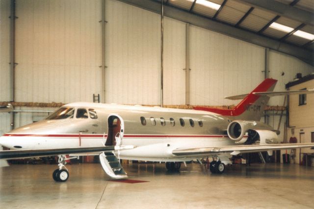 Hawker 1000 (VR-CPT) - Seen here in Feb-95.br /br /Reregistered VP-CPT 1-Jul-97,br /then M-ACPT 22-Feb-08.