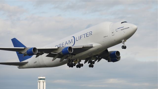 Boeing Dreamlifter (N780BA) - GTI4532 departs runway 16R on 10/26/11.