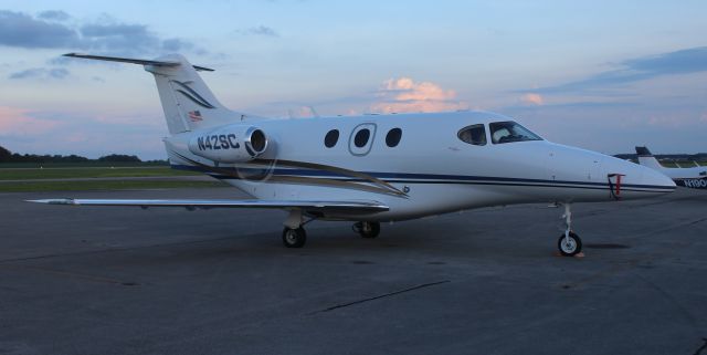 Beechcraft Premier 1 (N42SC) - A Hawker Beechcraft 390 Premier 1 on the ramp at Pryor Field Regional Airport, Decatur, AL, just before sundown - July 16, 2018.