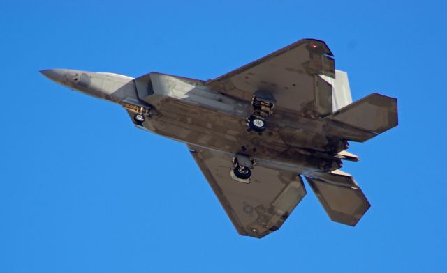 Lockheed F-22 Raptor — - DOVER AIR FORCE BASE-DOVER, DELAWARE, USA-NOVEMBER 13, 2024: An F-22 Raptor belonging to the USAF is seen by RF approaching Dover Air Force Base from the south near Magnolia, DE. at approximately 1430 hours.
