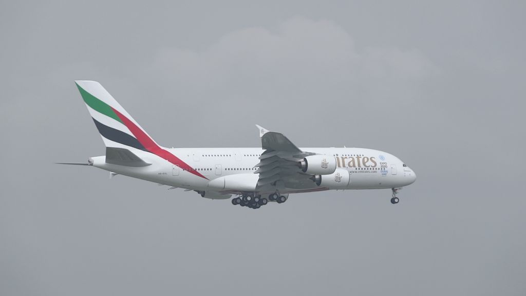 Airbus A380-800 (A6-EOL) - Emirates A380 inaugural Taiwan Taoyuan International Airport