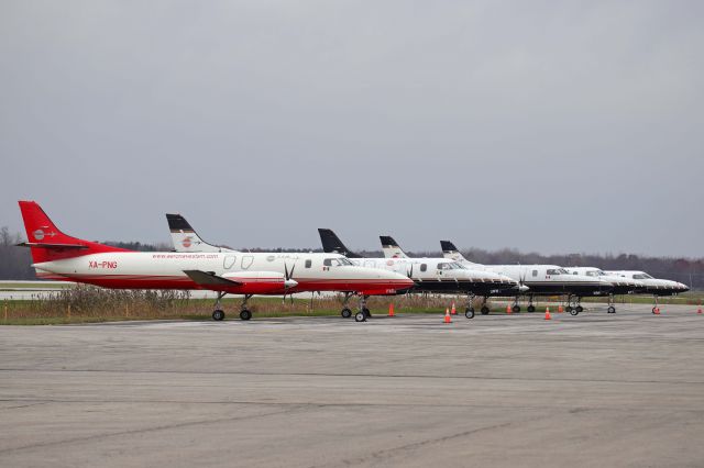 Fairchild Dornier SA-227DC Metro (XA-PNG) - Five Aeronaves TSM Swearingen SA227-AC Metro III’s, XA-PNG, XA-UMW, XA-UUM, XA-AFT, XA-SLW, on the ramp at KTOL this afternoon, 20 Nov 2021.