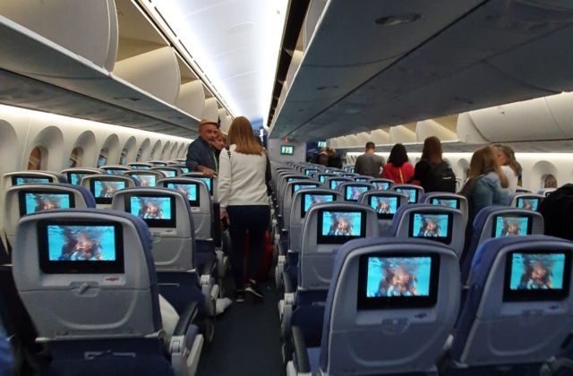 Boeing 787-9 Dreamliner (EC-NBX) - Disembarking after a 9 hour flight from MAD.