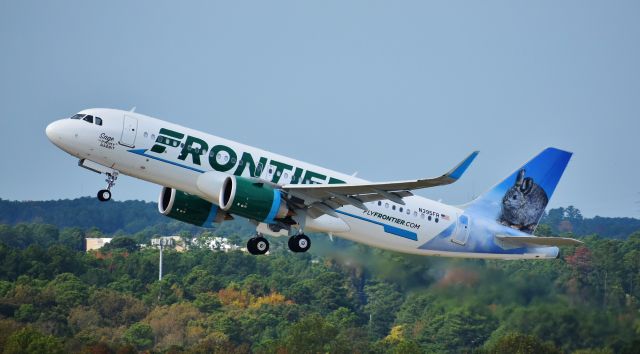 Airbus A320neo (N395FR) - WOW! My first photo I've uploaded since... who knows when! A couple of years? Had to come back to FlightAware with THIS! The very first photo of Sage the Pygmy Rabbit on the database, departing (rather late) for IND from RDU! Just entered service a few days ago. On 10/16/22. Great to be back...