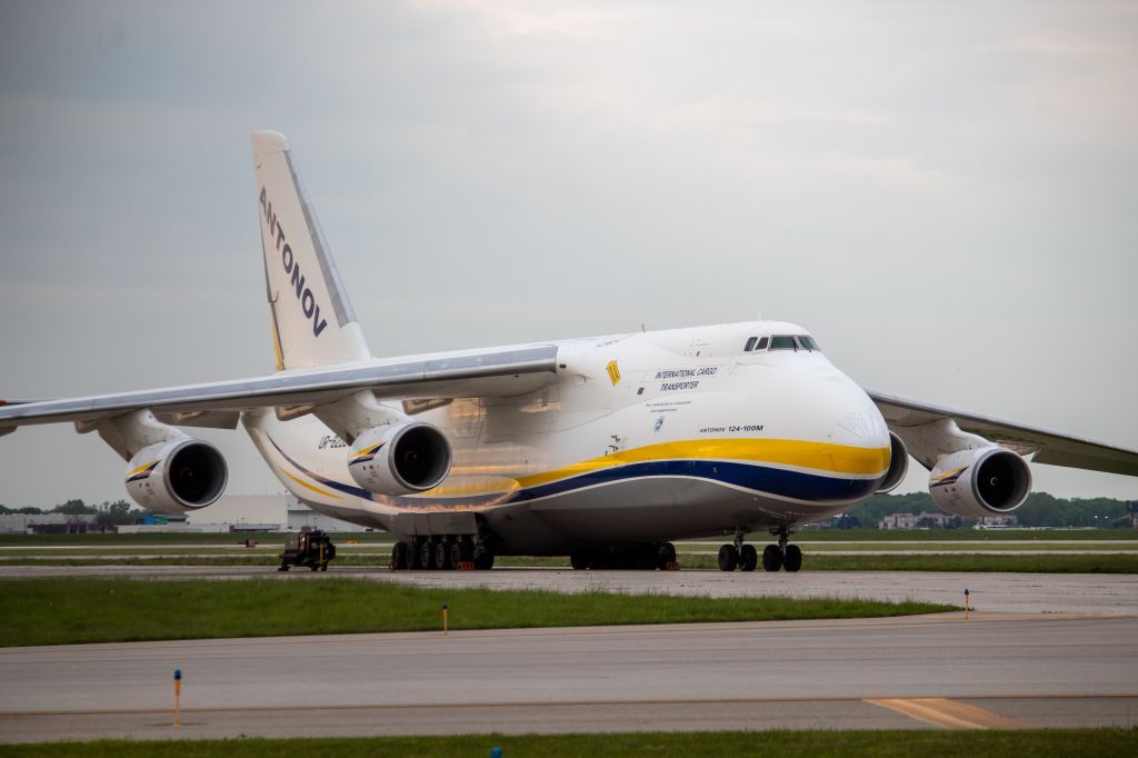 Antonov An-124 Ruslan (UR-82007) - Antonov Design Bureau AN-124 resting on the cargo pad after bringing in Helicopters from Bagram Air Force Base.