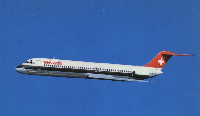 McDonnell Douglas DC-9-50 (HB-ISK) - scanned from postcardbr /swiss air