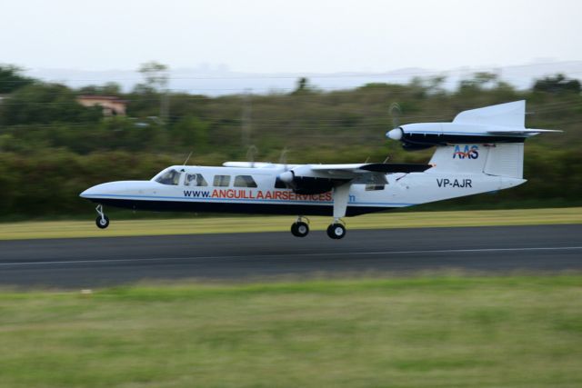 PILATUS BRITTEN-NORMAN Trislander (VP-AJR) - Trislander landing RW 11 at TQPF