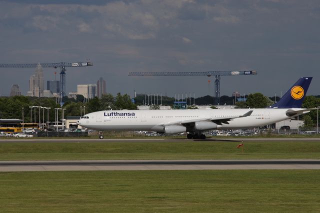 Airbus A340-300 (D-AIGX) - 5/15/06 From visitor overlook. Taxing to 18C