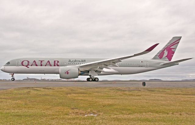 Airbus A350-900 (A7-ALF) - 1st ever A350 landing @ Boston Logan Qatar Airways new non-stop service to Doha 