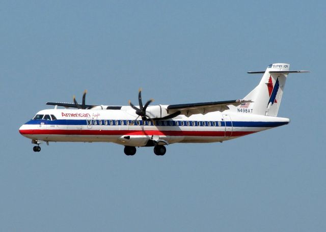 ATR ATR-72 (N498AT) - Arriving from Dallas.