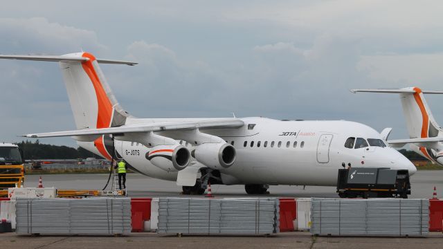 Avro RJ-100 Avroliner (G-JOTS) - Jota Aviation RJ100 getting ready for departure at Eelde airport