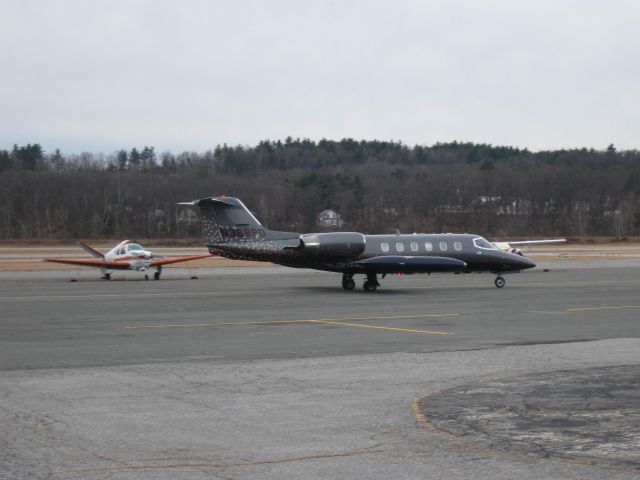 Learjet 35 (N388PD) - Taxiing towards the Bullock Hangar.