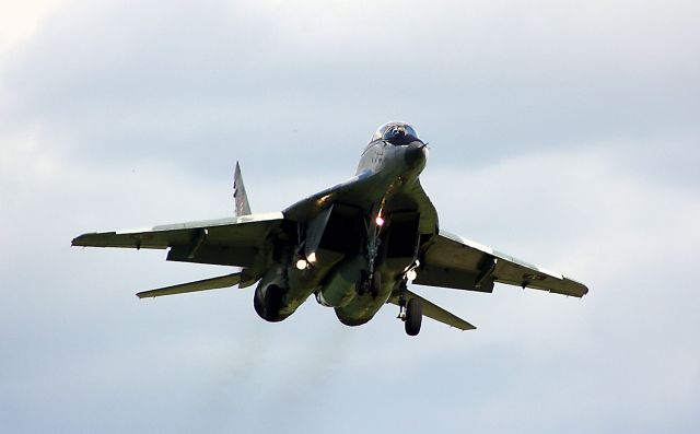 MIG 29 Fulcrum — - Mikoyan-Gourevitch MiG-29 Fulcrum, Cambrai-Epinoy AFB (LFQI) in may 2011 (Tiger Meet)