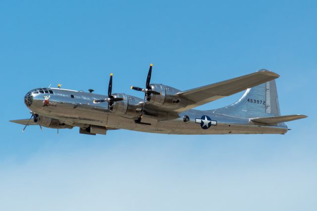 Boeing B-29 Superfortress (N69972) - "Doc" the B-29 Superfortress taking off from Runway 17L at Centennial Airport on 5/8/22.