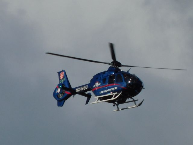 Eurocopter EC-635 (N219GD) - N219GD on approach to CVO afternoon 30th June 2024.