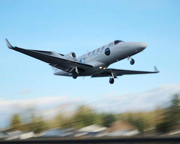 Cessna Citation CJ1 (N86LA) - The Tamarack Aerospace Group CJ departs Sandpoint airport.