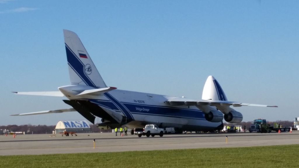 Antonov An-12 (RA-82078) - 11/09/15br /Delivering Orion Spacecraft component to NASA Glenn Research Center, which just happens to be next to KCLE  :)