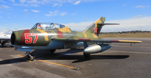 PZL-MIELEC SBLiM-2 (NX157GL) - A Mikoyan-Gurevich (PZL-Mielic) MIG-15UTI (SBLiM-2) on the ramp at H.L. Sonny Callahan Airport, Fairhope, AL - February 27, 2019.