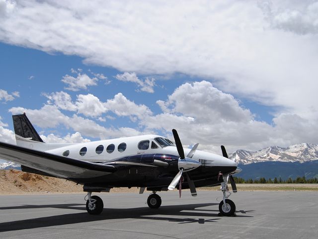 Beechcraft King Air 90 (N254P) - Gorgeous King Air 90 parked on the ramp at the Leadville-Lake County Airport.