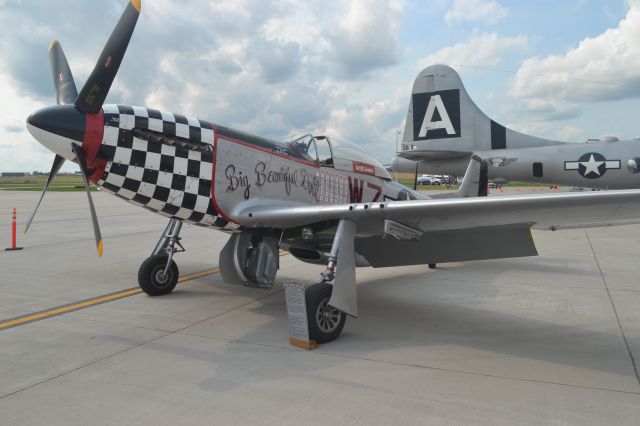 North American P-51 Mustang (N351BD) - N351BD North American P-51 sitting on the West GA Tarmac in Sioux Falls SD on 08-12-2013