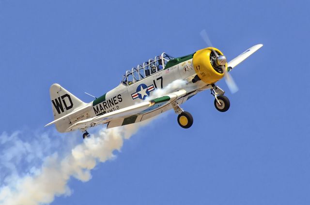 Grumman AA-5 Tiger (N1038A) - N1038A   1944 North American SNJ-5 C/N 90917 "War Dog" - br /br /12th Annual Apple Valley Air Showbr /br /Apple Valley Airport (APV) (KAPV)br /California, USAbr /TDelCorobr /October 12, 2013