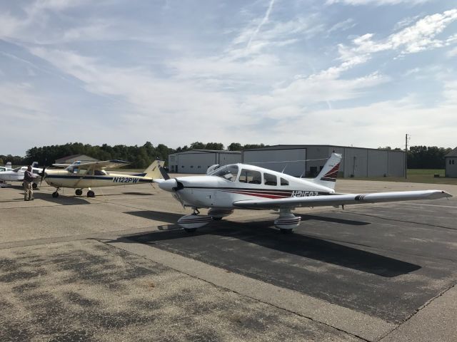 Piper Cherokee (N2158Z) - On the ramp at Three Rivers Airport, looking northeast at Archer N2158Z and Skyhawk N122PW