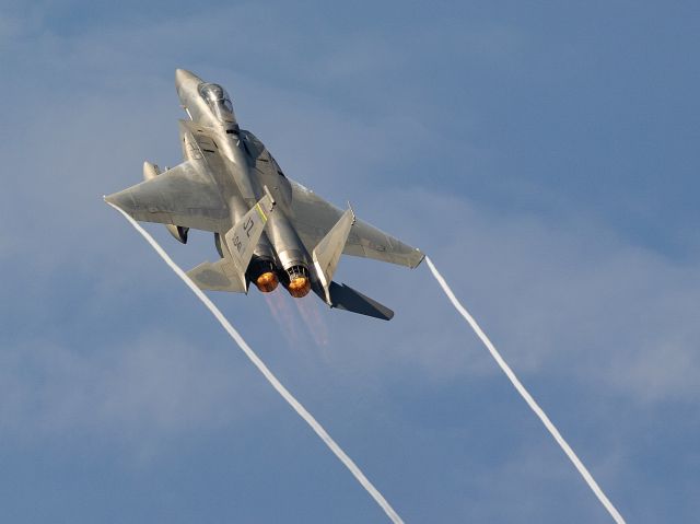 McDonnell Douglas F-15 Eagle (83-0041) - An F-15 Eagle from the Louisiana Air National Guard, 159th Fighter Wing, "The Bayou Militia” tearing up the beautiful blue sky during the Cleveland National Air Show on 2 Sep 2023.