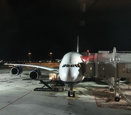 Airbus A380-800 (G-XLEA) - Ready for departure SIN to LHR 11SEP2018