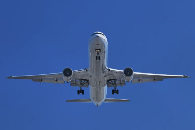 Cessna Skylane (N27901) - An United Airlines operated Boeing 787-8 Dreamliner on final approach to the Los Angeles International Airport, LAX, in Westchester, Los Angeles, California