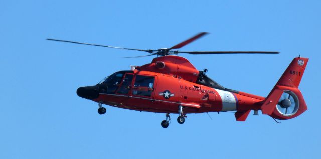 N6511 — - About to touch down is this United states Coast Guard MH-65E Dolphin Rotorcraft in the Autumn of 2023.