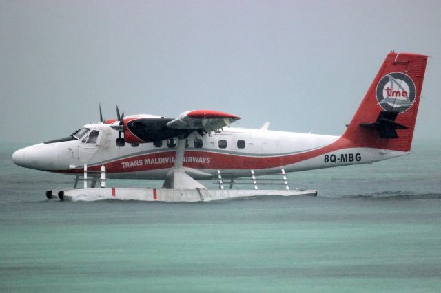 De Havilland Canada Twin Otter (8Q-MBG) - Taxiing to the jetty at Kanifushi Island on 4-Jan-24 arriving from VRMM.