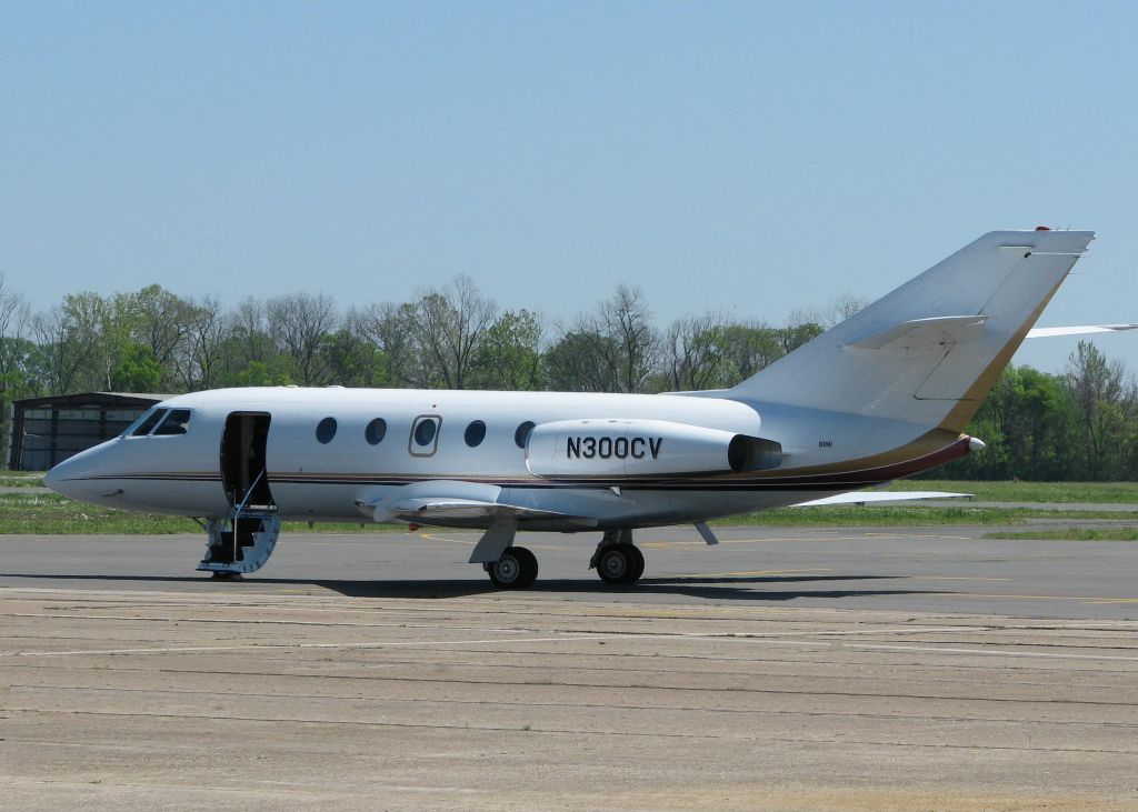 Dassault Falcon 20 (N300CV) - Parked at the Shreveport Downtown airport.