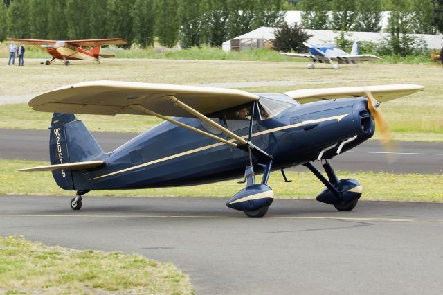 FAIRCHILD (1) Forwarder (N20615) - 1938 Fairchild 24J Departing Starks Twin Oaks. 7-6-13