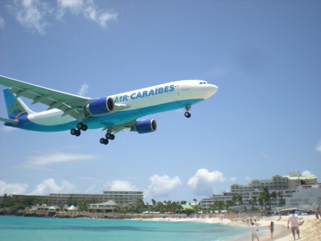 Airbus A330 — - An Air Caraibes A330, Short final in St. Martin Runway 10.