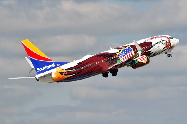 Boeing 737-800 (N8619F) - Here she is....Finally, the replacement for N918WN, the former ILL. One. Shown departing 5-L as flight 1682 to AUS on 09-29-22. Came out of the paint shop at GEG on 09-26-22.