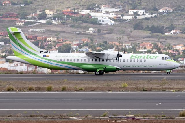 EC-OAN — - The latest addition to the Binter fleet, this ATR 72-600, is named in honor of the Gran Canarian comedian, who recently died,br /MANOLO VIEIRA.-br /br /br /br /Tenerife Norte - Los Rodeos (TFN / GCXO) - Spainbr /br /Photo taken: September 17, 2023br /br /Operator: Binter Canariasbr /Type: ATR 72-600br /Registration: EC-OANbr /Serial: 1670